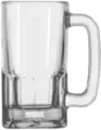 Modern glass stein or tankard