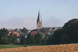 View of Steinheim with the Catholic Parish Church of Saint Mary