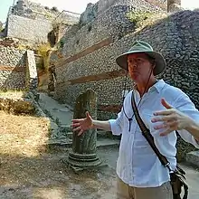 Steven L Tuck at an archeological site