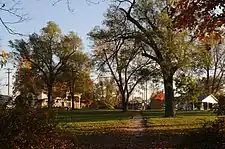 View from the southwest corner of the city park in October 2014