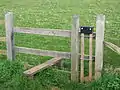 Stile with dog gate