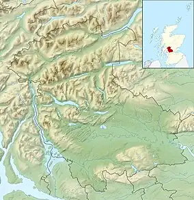 Map showing the location of Flanders Moss National Nature Reserve