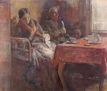 An Elderly Couple at Home