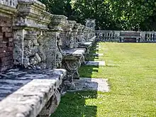 Seats in the Borghese Balustrade above the Parterre.