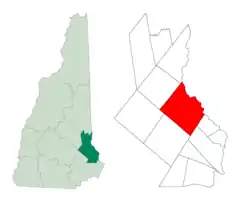 Location within Strafford County, New Hampshire