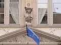 Pediment of the main portal and bust of Mercurius