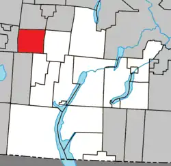 Location within Memphrémagog RCM