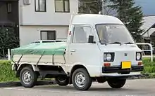 The Subaru Sambar was one of the first kei trucks, here a 1980s model