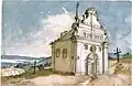 Taras Shevchenko. Bohdan's church in Subotiv. 1845. Paper. Water-colour.