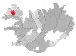 Location of Súðavíkurhreppur