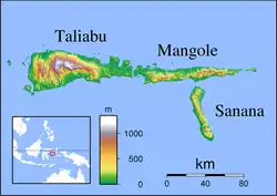 Sanana is located in Sula Islands