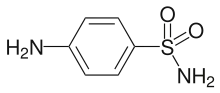 Sulfanilamide, a compound that foreshadowed the development of sulfa drugs