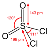 Structure and dimensions of sulfuryl chloride