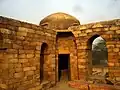 One of the Burj of Sultan Ghari, plinth slabs lying on the floor