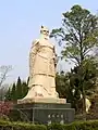 A statue of Sun Quan at Meihua Hill, Purple Mountain, Nanjing, Jiangsu.