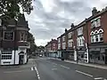 The shopping parade looking west