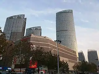 The "Suning Square" shopping complex in Lianyungang