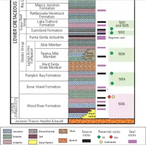 Image 12Sunniland stratigraphic column (from Environment of Florida)