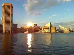 Baltimore's Inner Harbor in August 2010