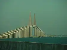 The new Sunshine Skyway bridge, as of July, 2006.