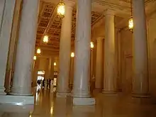 View of the Alabama marble in the hallway