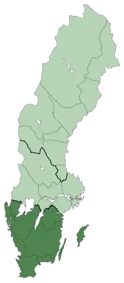 Location of Götaland