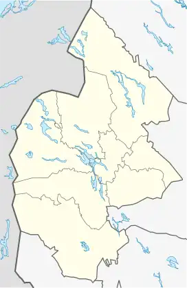 Map showing the location of Järvdalen Nature Reserve