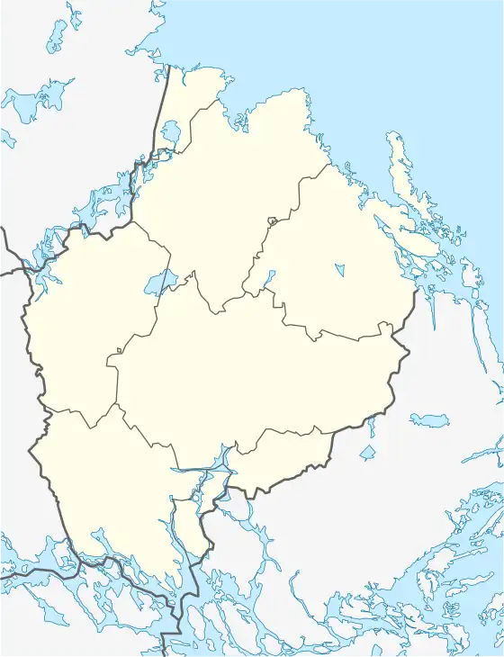 Location map of Uppsala County in Sweden