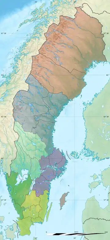 Military district (Sweden) is located in Swedish Military Areas 1989