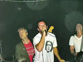 Swingin' Utters at 924 Gilman St. on December 4, 2009. Left to right: Spike Slawson, Johnny "Peebucks" Bonnel, and Jack Dalrymple.