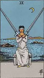 Two of swords card