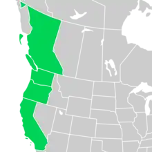 Symphyotrichum chilense distribution