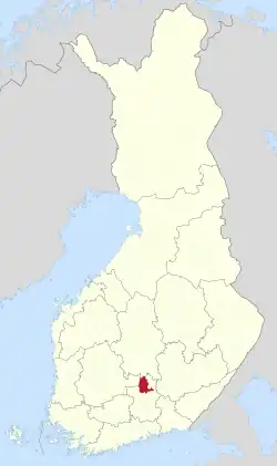 Location of Sysmä in Finland