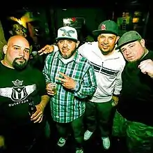 King Syze (left), with Planetary, Zilla and Vinnie Paz.