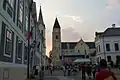 The Holy Trinity Square behind St. Michael's Cathedral, Veszprém in the Castle Hill