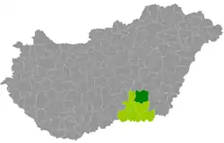 Szentes District within Hungary and Csongrád County.