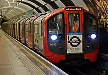 First Night Tube train pulling into Pimlico.