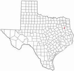 Location of Arp, Texas