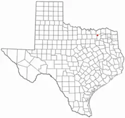 Location of Celeste, Texas