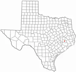 Location of Woodloch, Texas