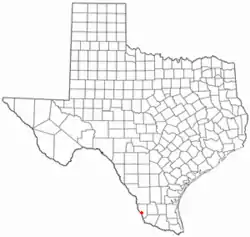 Location of Falcon Mesa, Texas