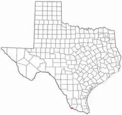 Location of Roma, Texas