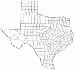 Location of San Elizario, Texas