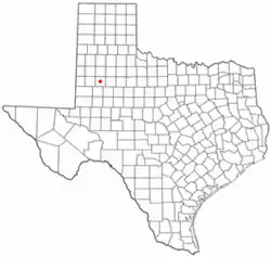 Location of Tahoka, Texas