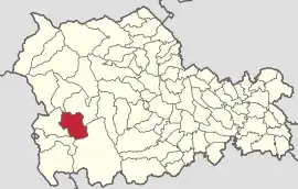 Location in Neamț County