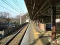 Platform 2 looking toward Kitano in February 2009