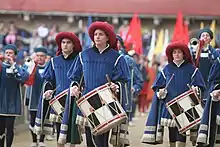 The drums in the early part of the Historic Parade