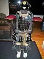 Edo period samurai folding suit of armor tatami gusoku completely matched set with karuta tatami dō and chochin kabuto.