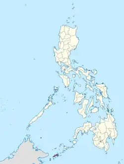 A map of the Philippines highlighting the location of Tawi-tawi in the southwest.