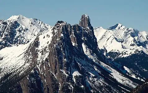 Telephoto of Mount Louis as seen from Sulphur Mountain